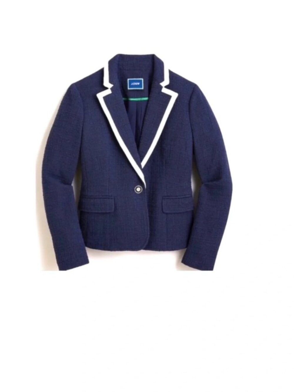 J. Crew tweed structured cropped blazer